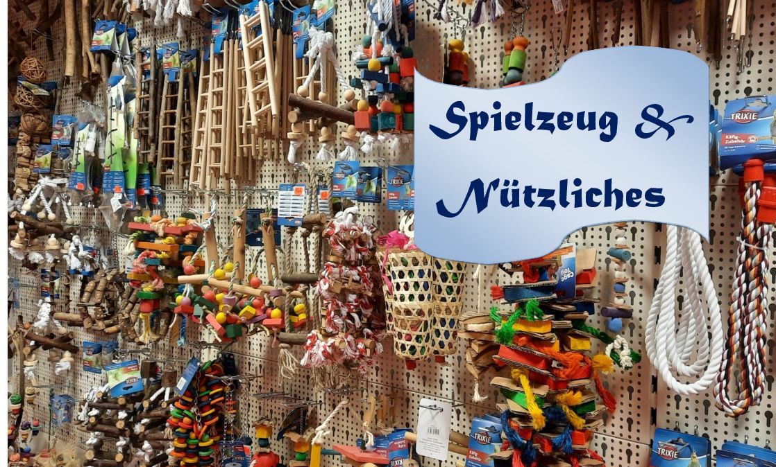 Vogelspielzeuge und nützliche Produkte für die Käfighaltung